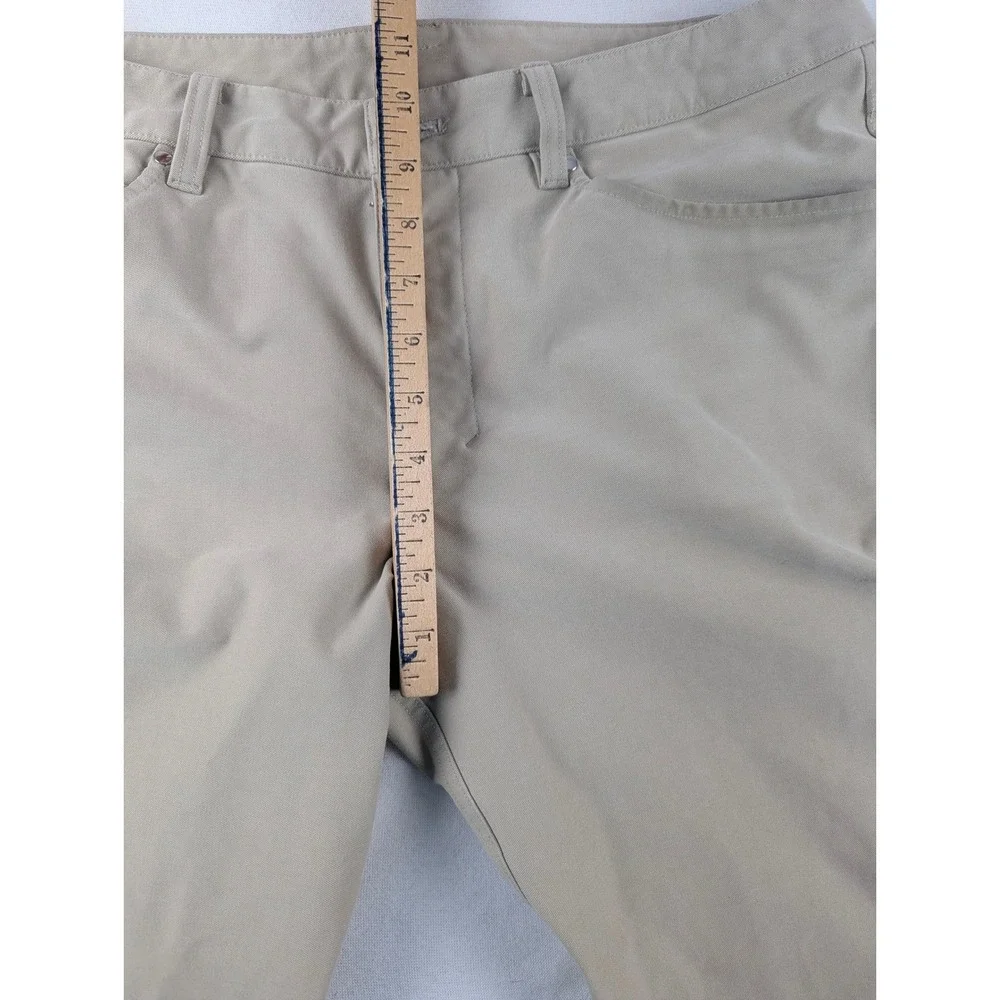 Lululemon ABC Pants Mens 35x31 Tan Khaki Straight Leg 5-Pocket Technical Stretch